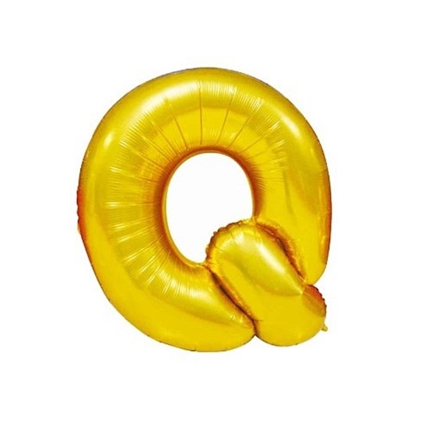 Balon folie litera Q auriu, 67 cm