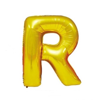 Balon folie litera R auriu, 67 cm Balon folie litera R auriu, 67 cm