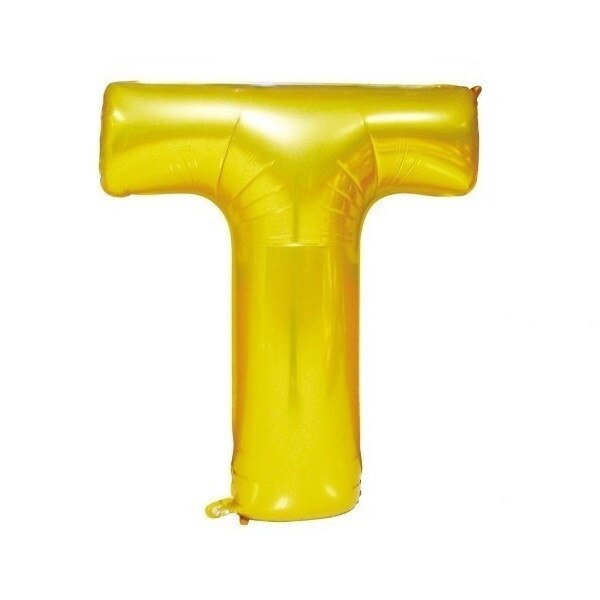 Balon folie litera T auriu, 67 cm