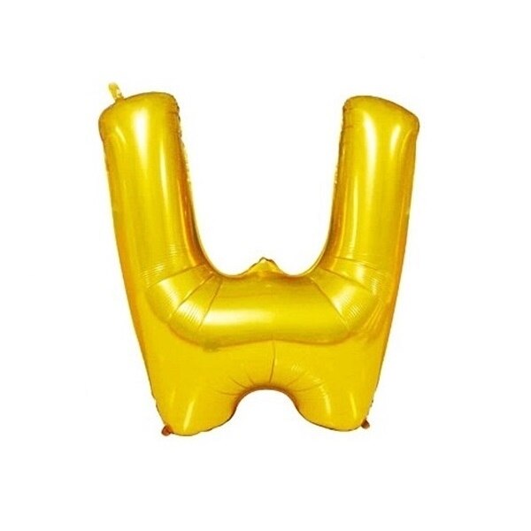 Balon folie litera W auriu, 67 cm