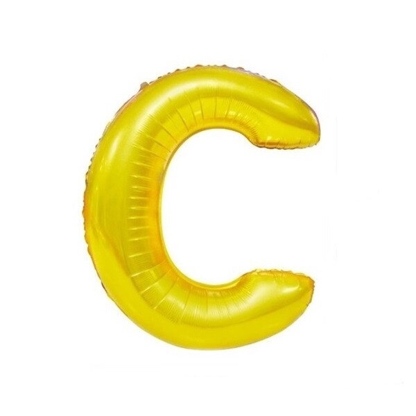 Balon folie litera C auriu, 67 cm