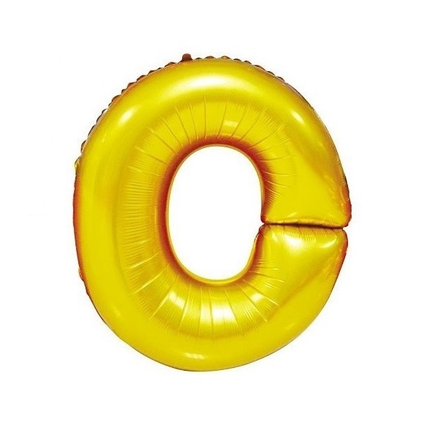 Balon folie litera O auriu, 67 cm