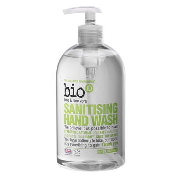 Sapun antibacterian, Lichid de maini cu Lamaie Verde si Aloe Vera, Bio-D, Vegan, 500ML Sapun antibacterian, Lichid de maini cu Lamaie Verde si Aloe Vera, Bio-D, Vegan, 500ML