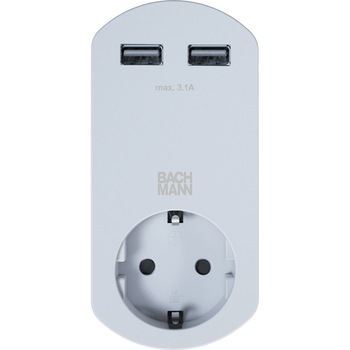 Adaptor priza Bachmann, 2xUSB, 3.4A Adaptor priza Bachmann, 2xUSB, 3.4A