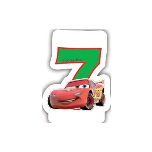 Lumanare tort cifra 7 Fulger McQueen Cars