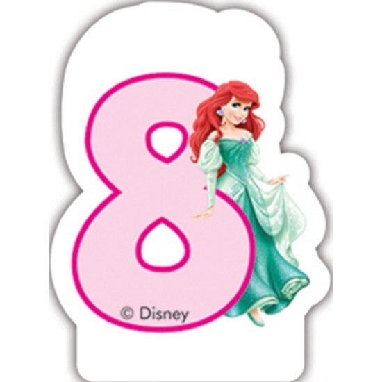 Lumanare tort cifra 8 Ariel Disney Princess