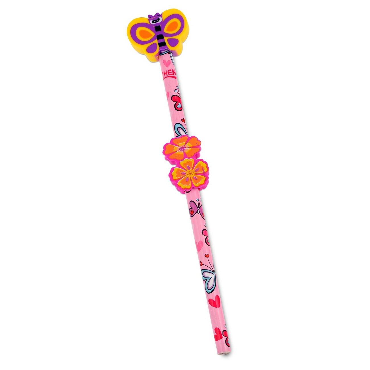 Creion cu guma de sters in forma de fluture