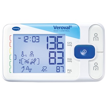 Tensiometru pentru brat Veroval, digital, complet automat, cu doua metode de masurare, cablu USB, manseta marimea L 32-42 cm Tensiometru pentru brat Veroval, digital, complet automat, cu doua metode de masurare, cablu USB, manseta marimea L 32-42 cm