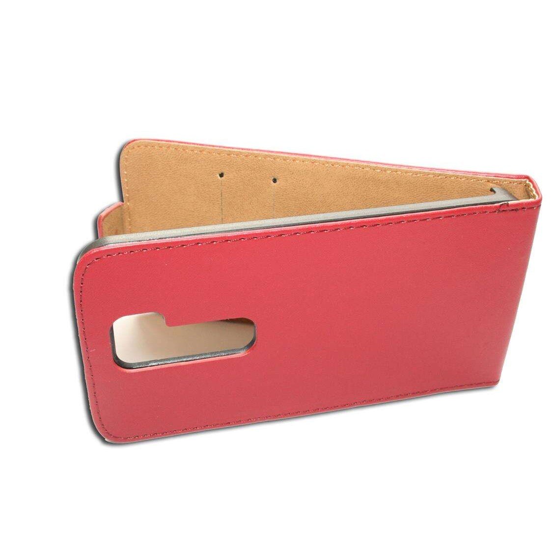 Husa LG Optimus G2 model SLIM din Piele ECO rosie