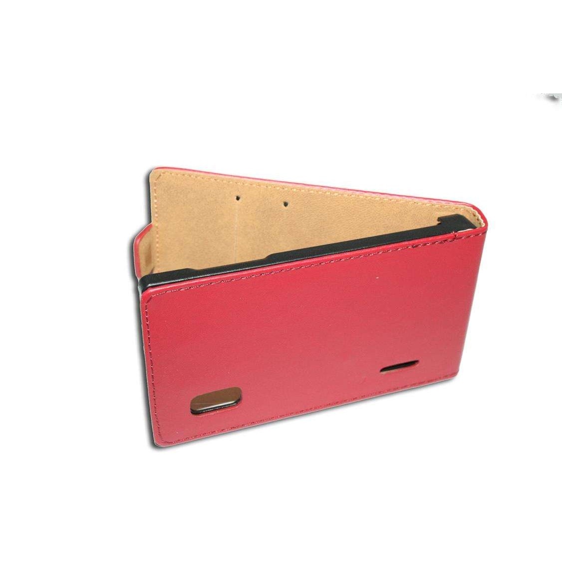 Husa LG Optimus L5 E610 din Piele ECO Culoare Rosie model BEST SLIM