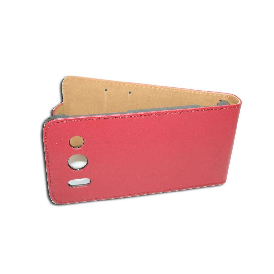 Husa Huawei Ascend G510 model BEST SLIM din Piele ECO rosie