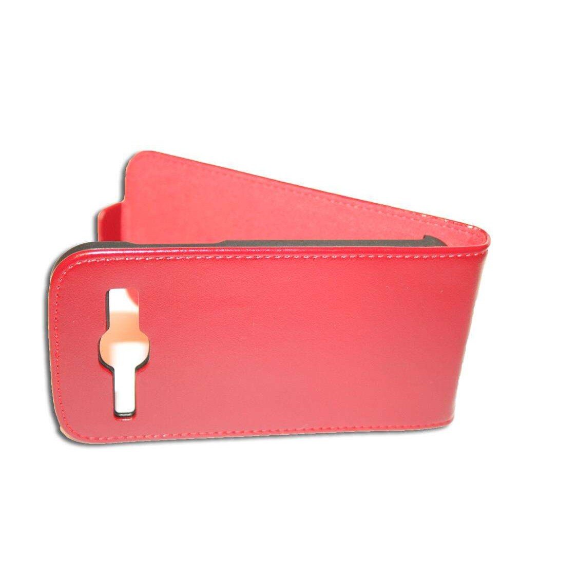 Husa SLIM Samsung Galaxy Core I8260 din Piele ECO Culoare Rosie