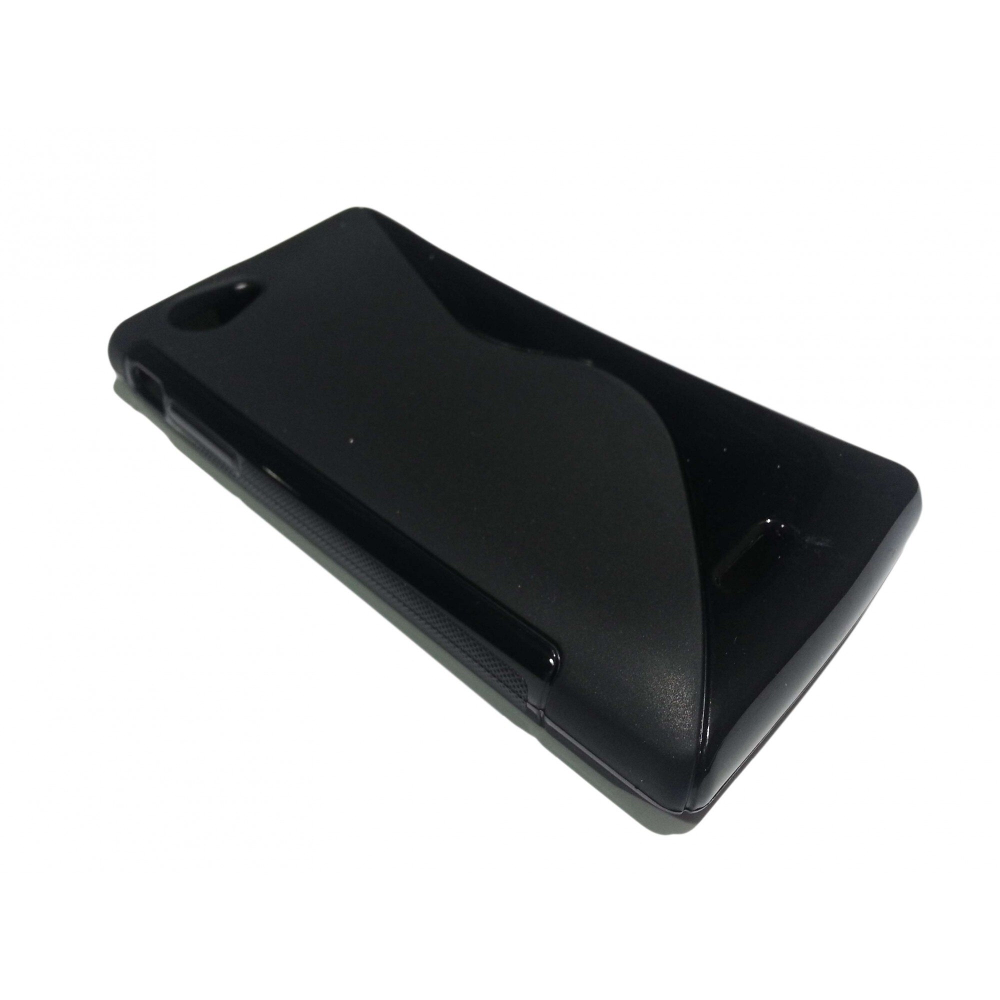 Husa Sony Ericsson Xperia J ST26i din Silicon Model S Line Culoare Neagra