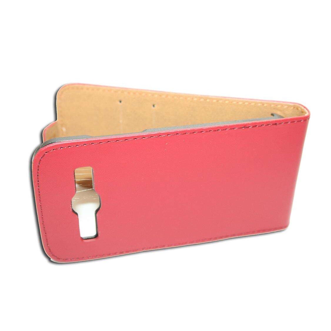 Husa Samsung Galaxy Core Plus G3500 model BEST SLIM din Piele ECO rosie