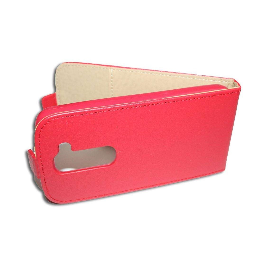 Husa LG Optimus G2 Mini din Piele ECO model POCKET SLIM rosie