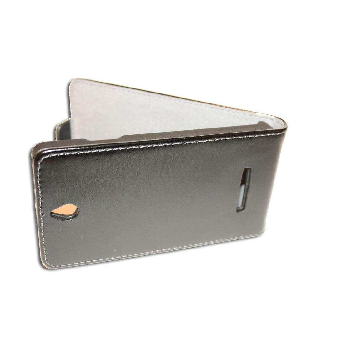 Husa SLIM Sony Ericsson Xperia E Dual din Piele ECO Culoare Neagra