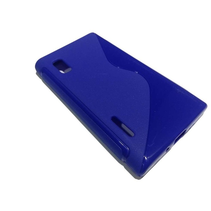 LG Optimus L5 E610 силиконов кейс модел S Line син цвят