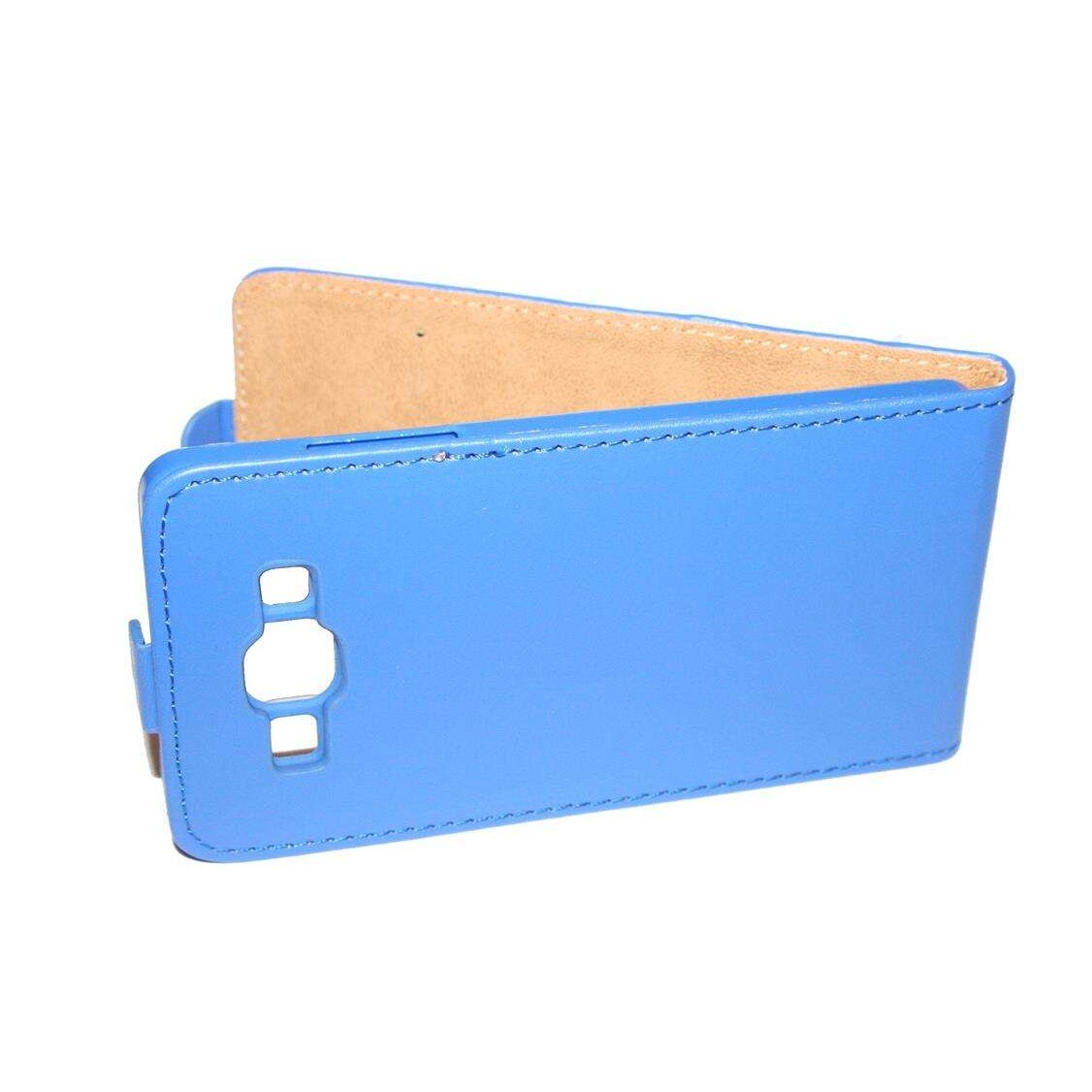 Husa Samsung Galaxy A5 A500F din Piele ECO model POCKET SLIM Culoare albastra