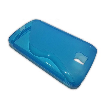 Husa Alcatel OT-991 - S Line - silicon bleu Husa Alcatel OT-991 - S Line - silicon bleu