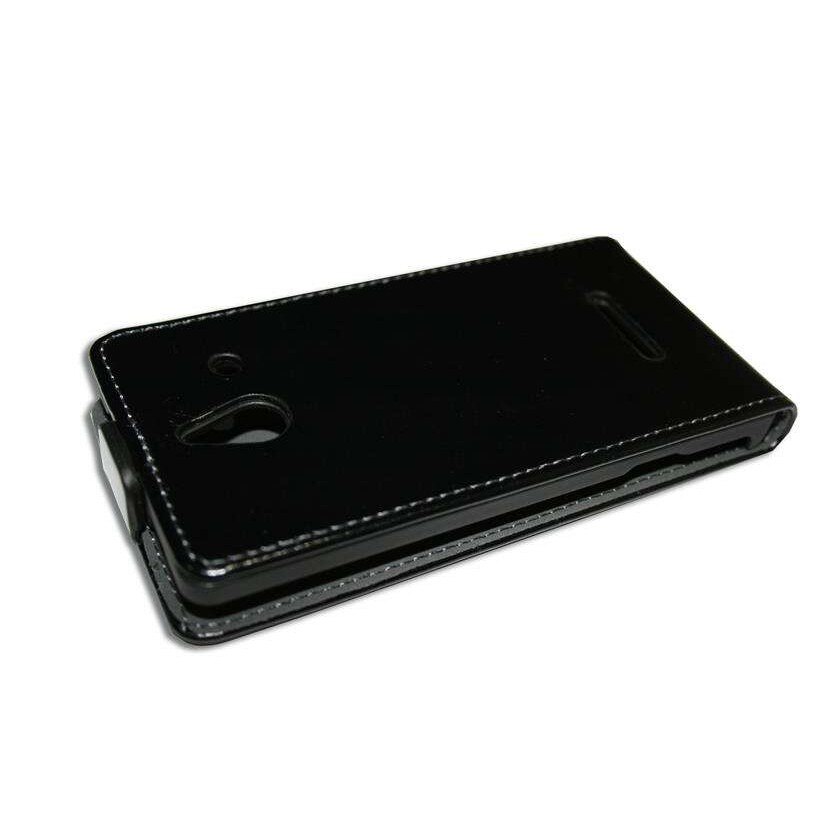 Husa Huawei Ascend W1 din Piele ECO model SLIM Culoare Neagra