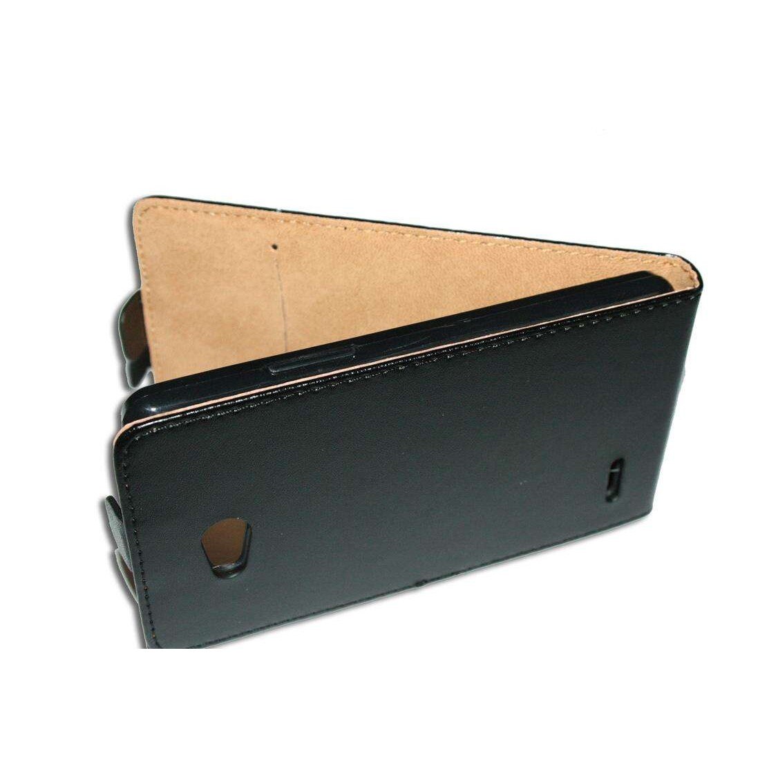 Husa piele ECO SLIM FLEXI LG L80 Dual neagra