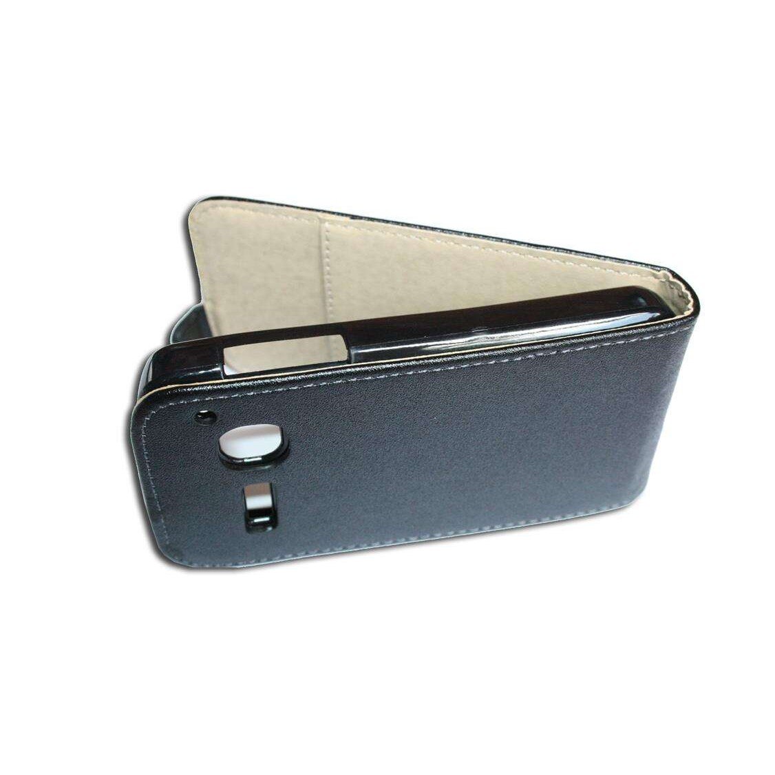 Husa Alcatel SPOP 4030 model SLIM POCKET din Piele ECO Neagra