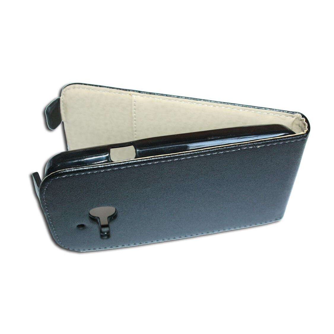 Husa Alcatel MPOP 5020 model SLIM POCKET din Piele ECO Neagra