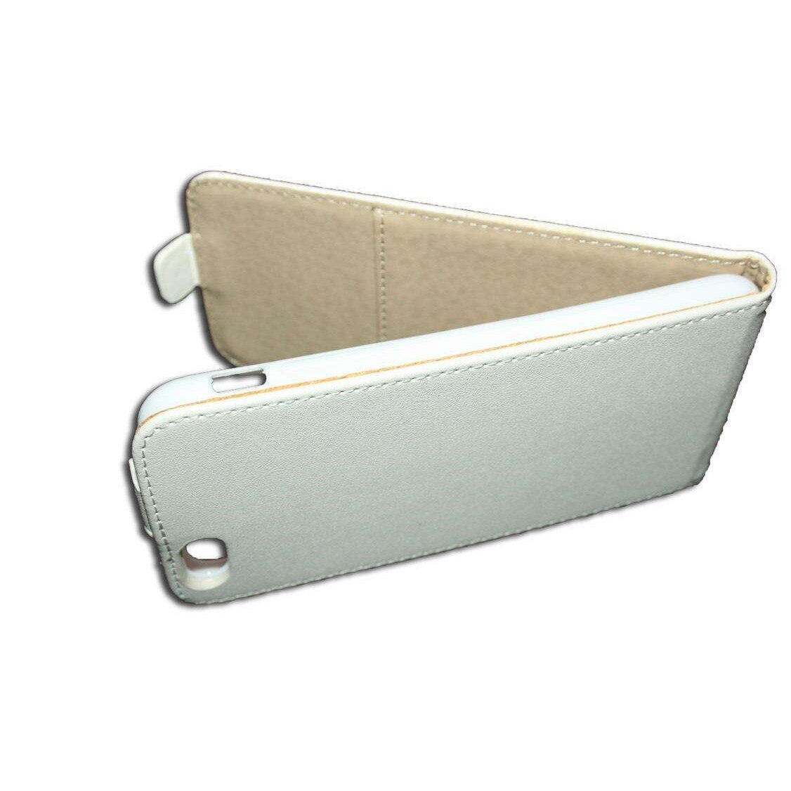 Husa Iphone 6 model SLIM POCKET din Piele ECO alba