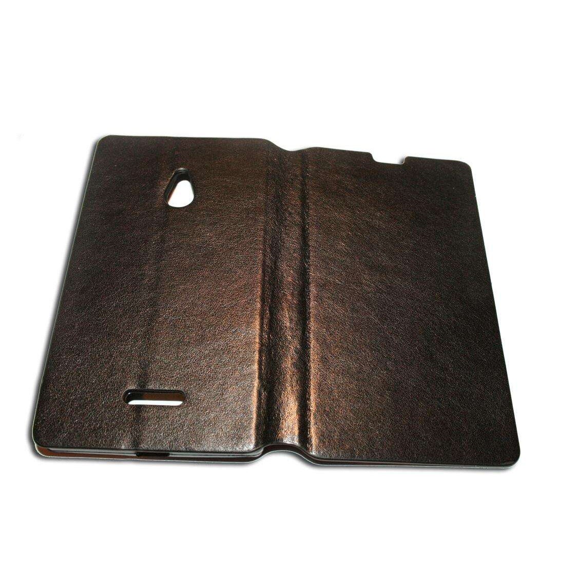 Husa Nokia XL - piele ECO model CARTE culoare neagra