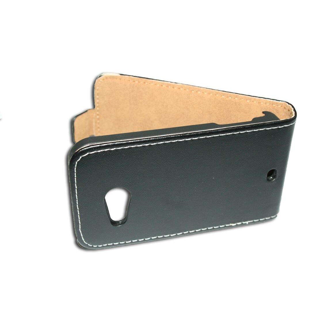 Husa HTC Desire 200 model BEST SLIM din Piele ECO Neagra