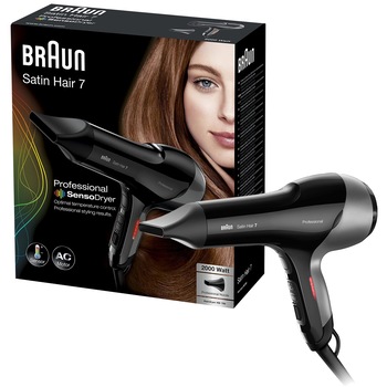 Uscator de par Braun Senso Care HD780, 2000 W, 4 Trepte de temperatura, Negru Uscator de par Braun Senso Care HD780, 2000 W, 4 Trepte de temperatura, Negru