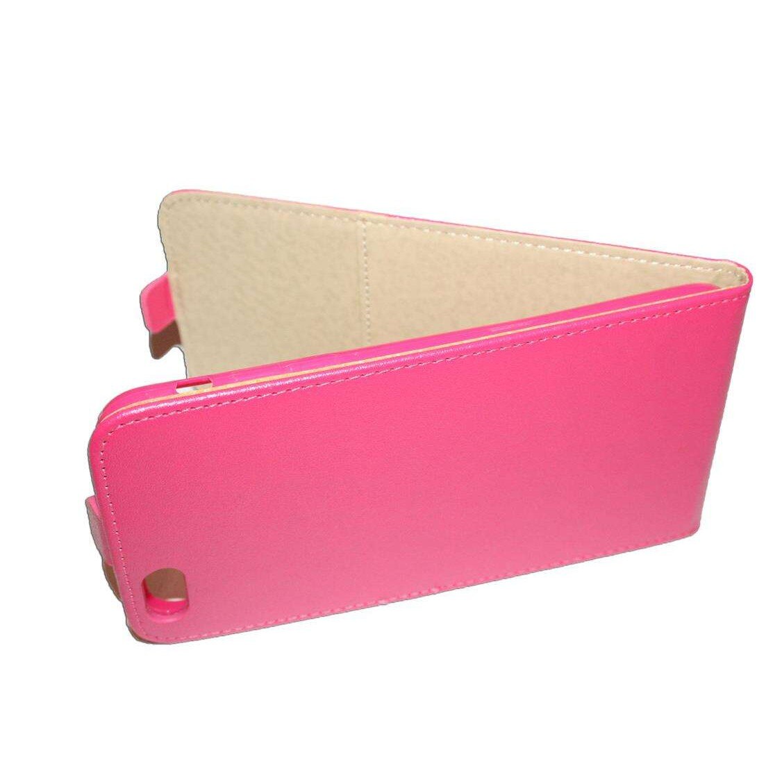 Husa Iphone 6 Plus 5.5 inch model SLIM POCKET din Piele ECO roz