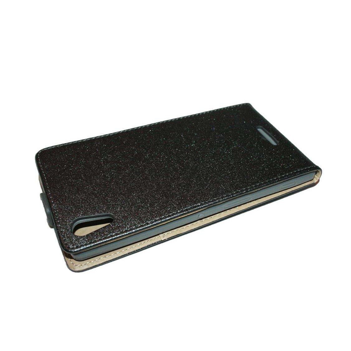 Husa Sony Ericsson Xperia T3 model SLIM POCKET din Piele ECO grafit