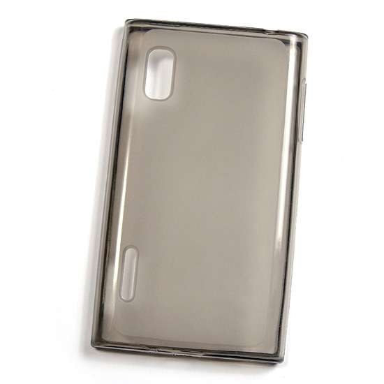 Husa LG Optimus L5 E610 din Silicon Model Simplu Culoare Fumuriu
