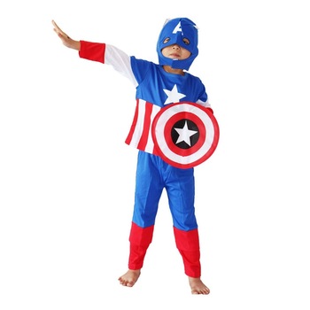 Costum Captain America clasic pentru baiat, 7 - 9 ani, 130 - 140 cm Costum Captain America clasic pentru baiat, 7 - 9 ani, 130 - 140 cm