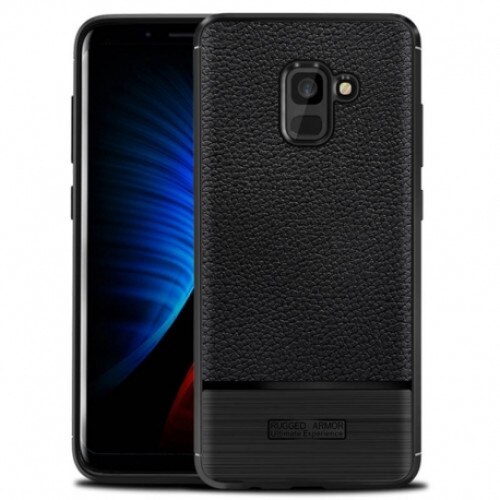 Husa SAMSUNG Galaxy A8 Plus 2018 Carbon Rugged Negru
