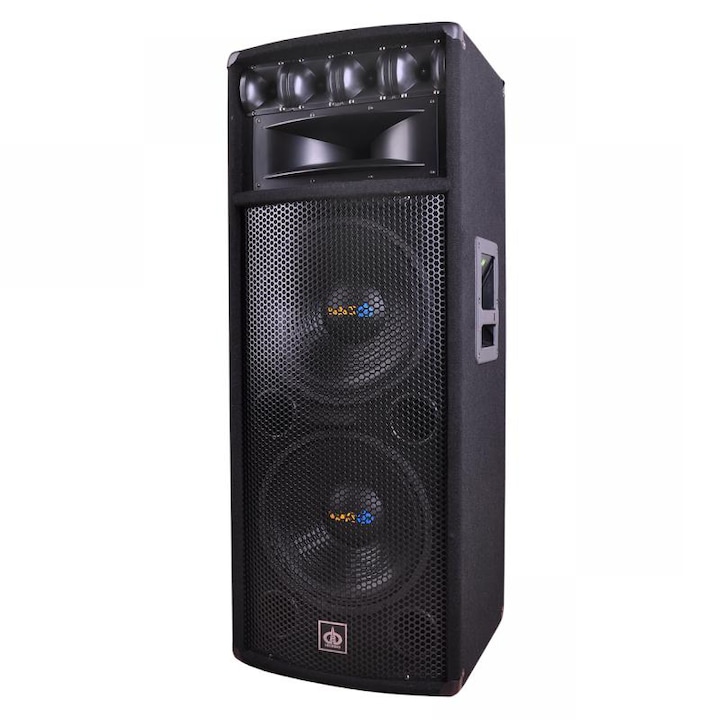 Boxa audio Pasiva Dibeisi , 2 difuzoare woofer ( Dimensiune 2 x 12 inch), 4 difuzoare tweeter, PMPO 800W , Sensibilitate 98 dB , Raspuns in frecventa 25 Hz - 20 kHz , Magnet woofer 40 oz