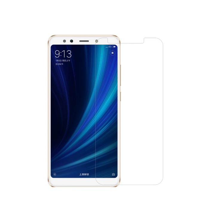 Xiaomi Mi A2, Xiaomi Mi 6x, biztonságos üvegfólia, edzett üveg, ütésálló, fordítva kompatibilis védőfólia