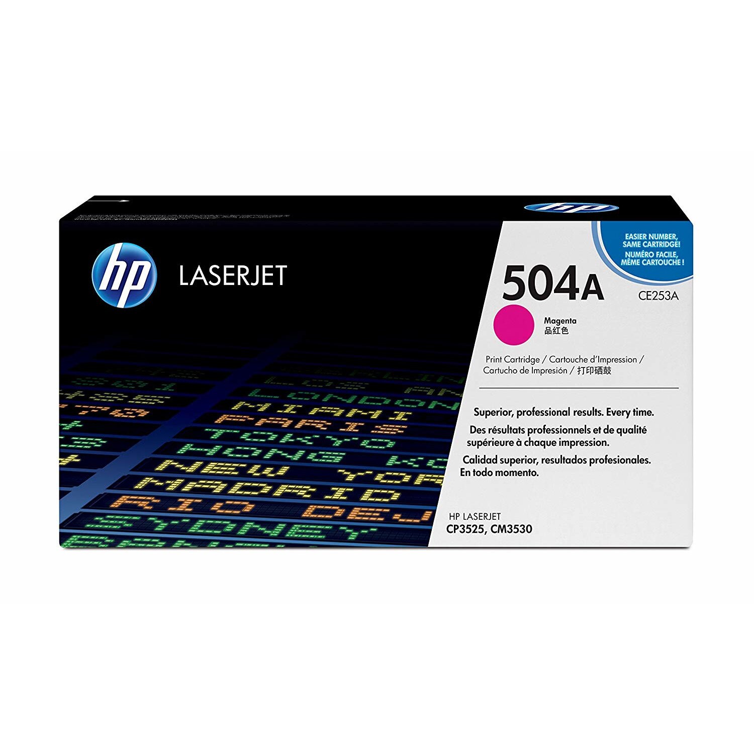 Cartus Toner Original HP CE253A (Nr. 504A), 7000 pagini, Magenta, pentru HP Color Laserjet CM3530, CM3530 FS MFP, CM3530 MF, CM3530 MFP, CP3520 DN, CP3520 N, CP3520 X, CP3523, CP3525, CP3525 DN, CP3525 N, CP3525X, CP3527, CP3529