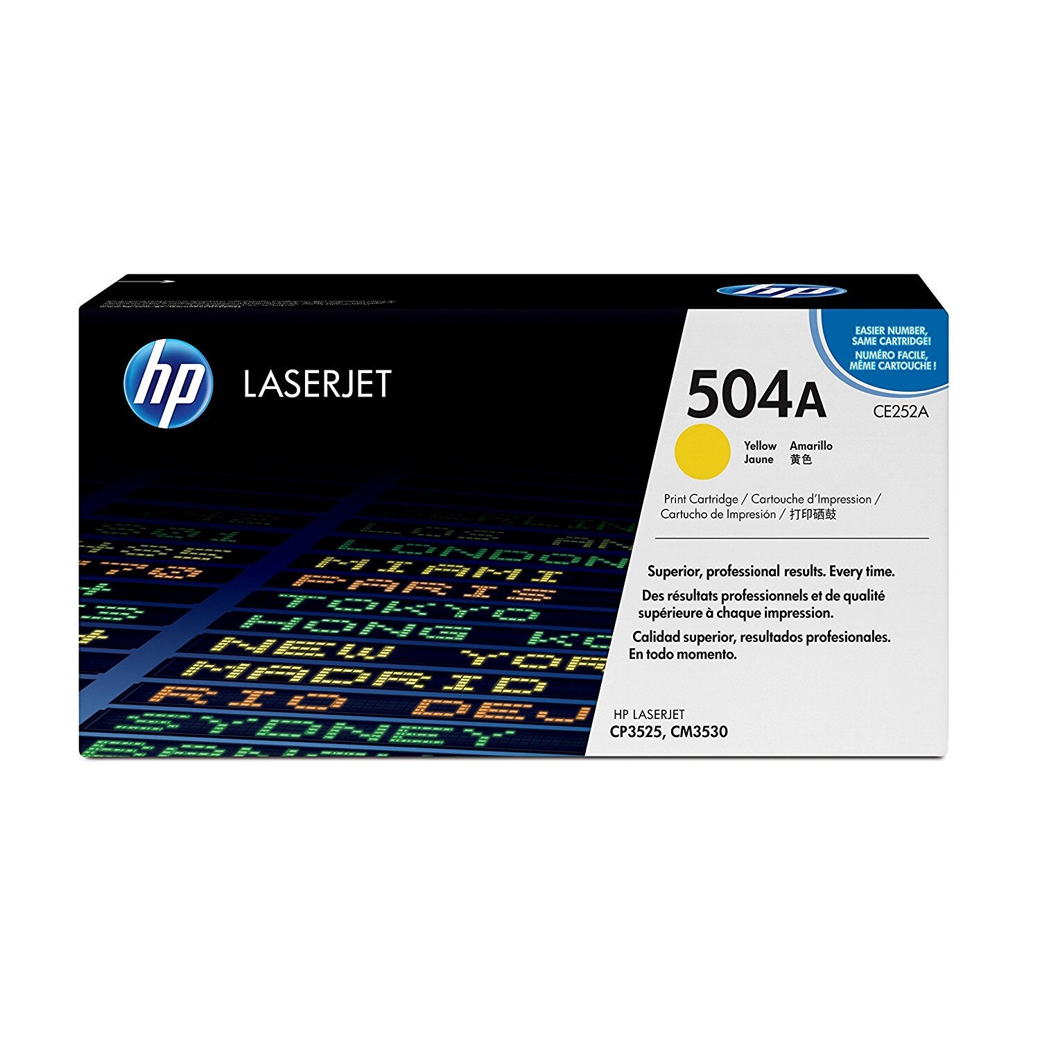 Cartus Toner Original HP CE252A (Nr. 504A), 7000 pagini, Yellow, pentru HP Color Laserjet CM3530, CM3530 FS MFP, CM3530 MF, CM3530 MFP, CP3520 DN, CP3520 N, CP3520 X, CP3523, CP3525, CP3525 DN, CP3525 N, CP3525X, CP3527, CP3529