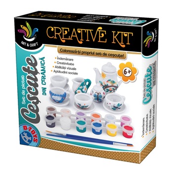 Joc creativ D-Toys, Set ceramica de pictat Joc creativ D-Toys, Set ceramica de pictat