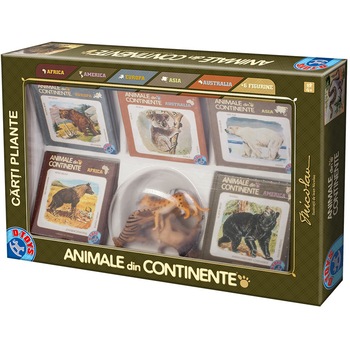 Joc educativ D-Toys, Animale din continente Joc educativ D-Toys, Animale din continente