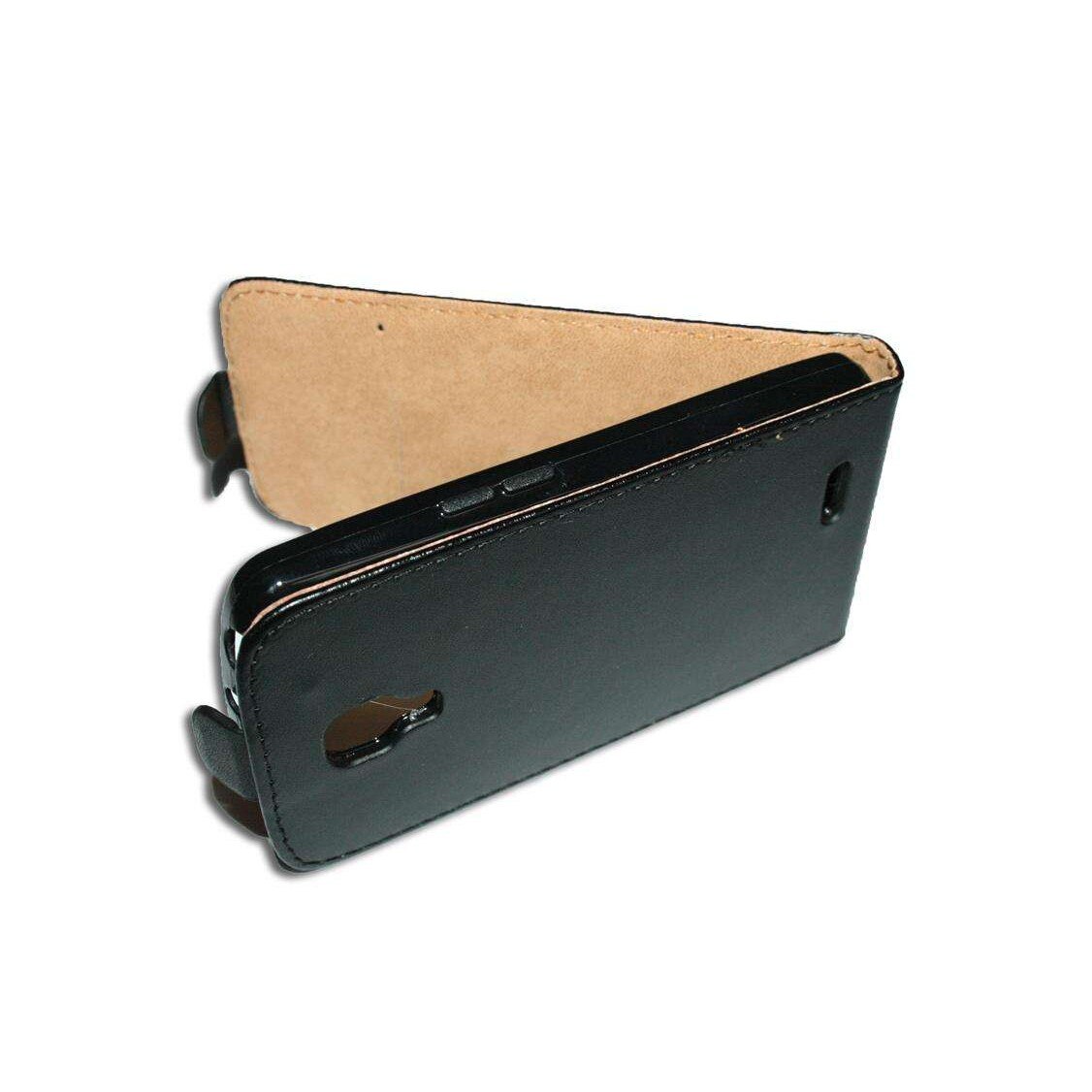 Husa SLIM FLEXI LG F70 D315 din Piele ECO de Culoare Neagra