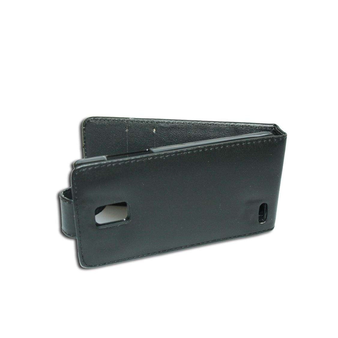 Husa Huawei Ascend P1 model FLIP din Piele ECO neagra