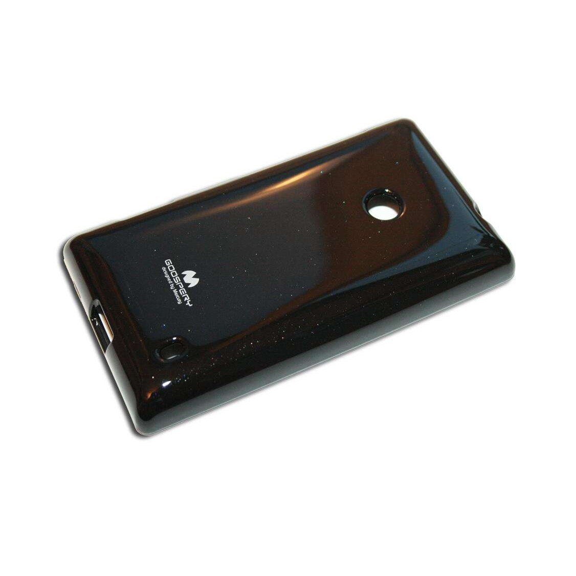 Husa Nokia Lumia 525 Mercury Goospery Jelly din Silicon de Culoare Neagra
