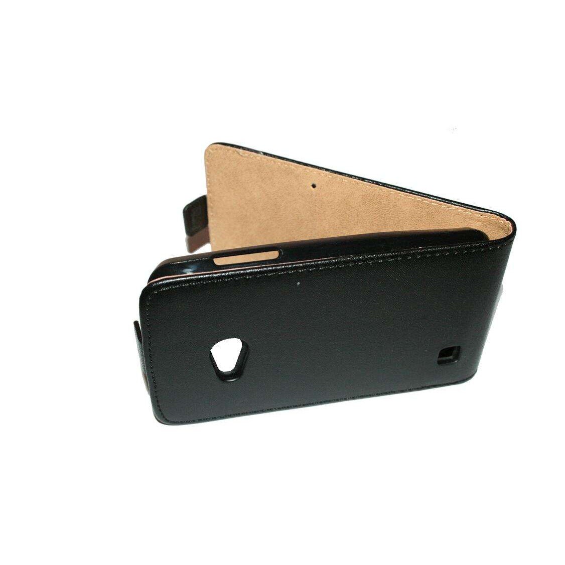 Husa LG L50 D213 in Piele ECO FLEXI SLIM Culoare neagra