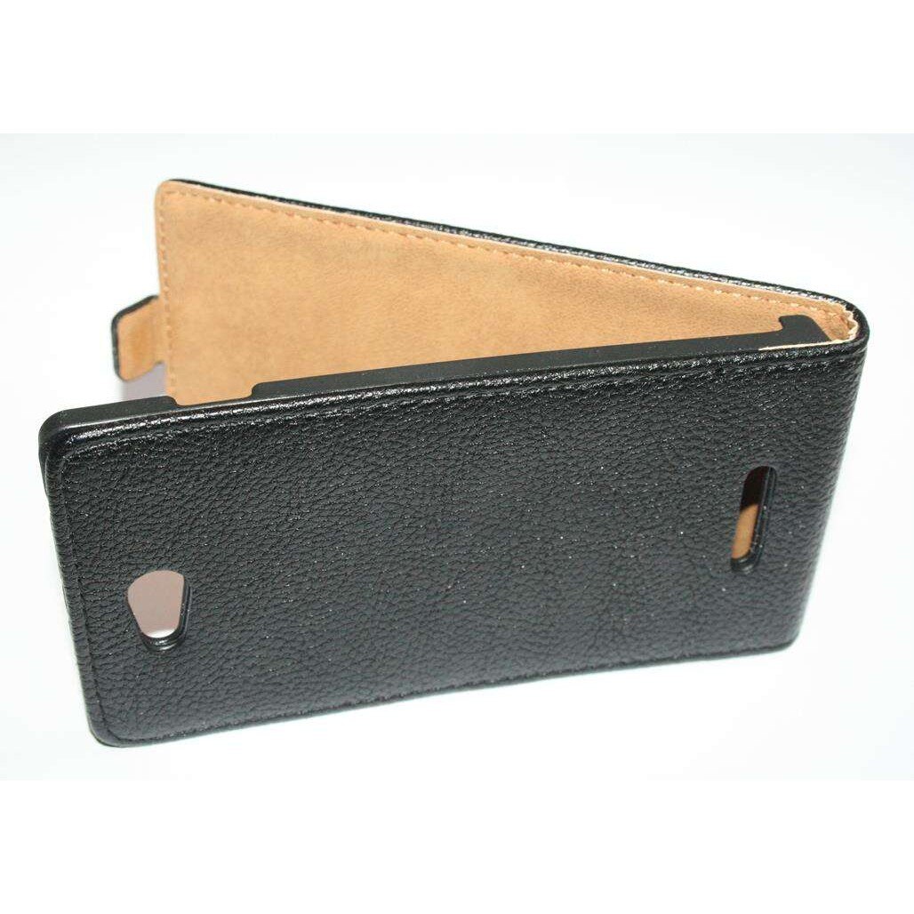 Husa Sony Ericsson Xperia C din Piele ECO de Culoare Neagra