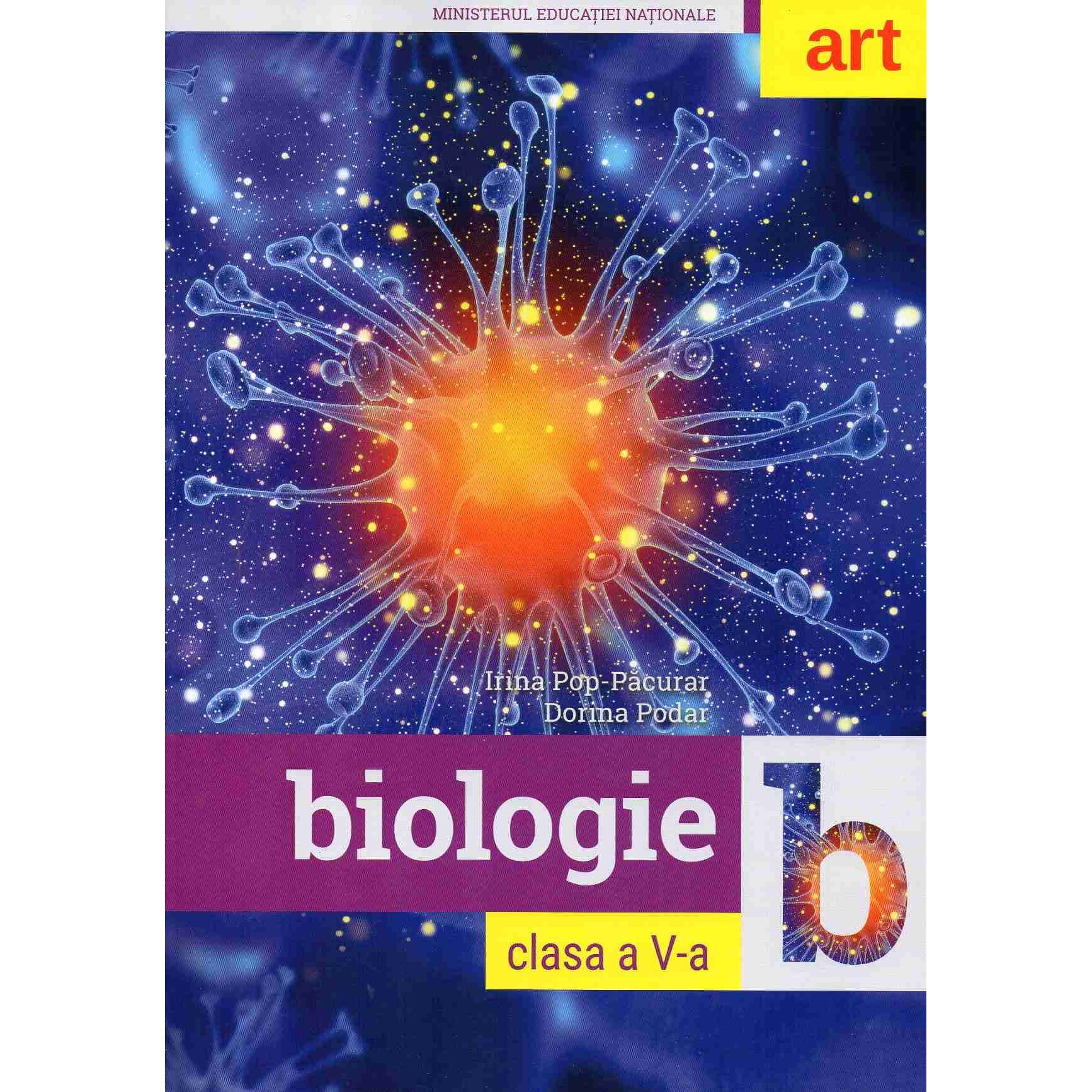 Biologie manual clasa a V-a, autor Irina Pop-Pacurar