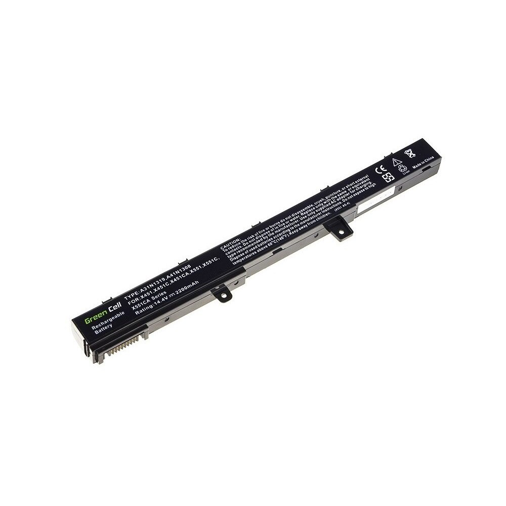 Baterie compatibila Greencell pentru laptop Asus D450 D450MA D550 F541 F451MA F551 F551MA K451 P451 P551 R411 R411MA R508 R509 R512 R551 R552 X451 X451MA X551 X551MA, model Asus A31N1319 A41N1308 X45Li9C, cu 4 celule 14.4V