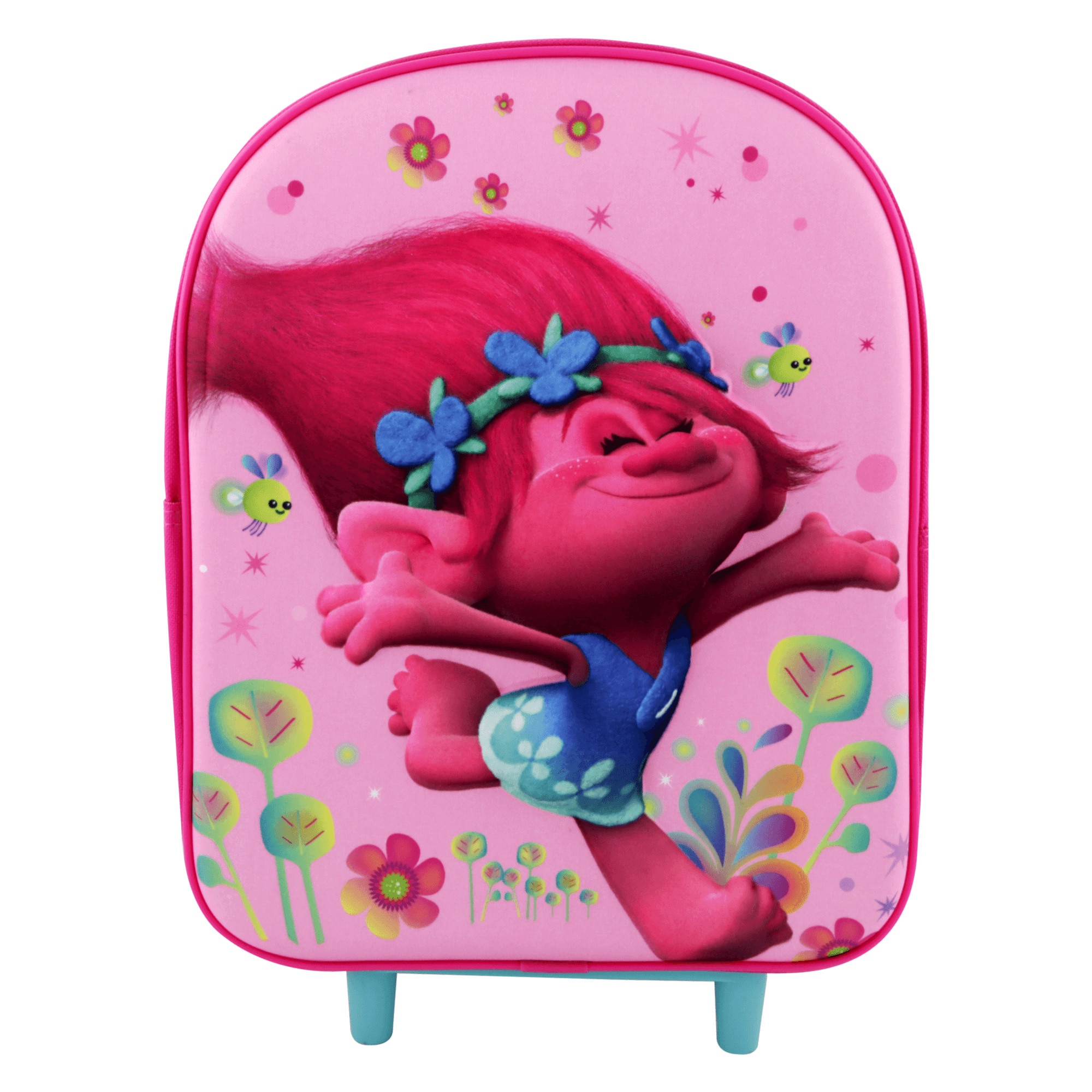 Troler cu printesa Poppy Trolls, pentru fetite, 35x27x12 cm, Roz